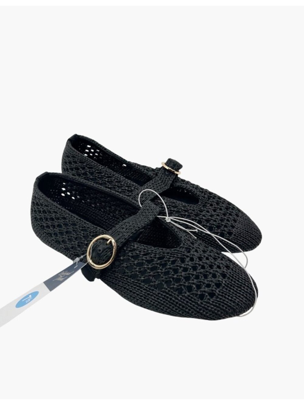 NEW Universal Thread Sia Knit Woven Mary Jane Flats - Black - Size 7.5